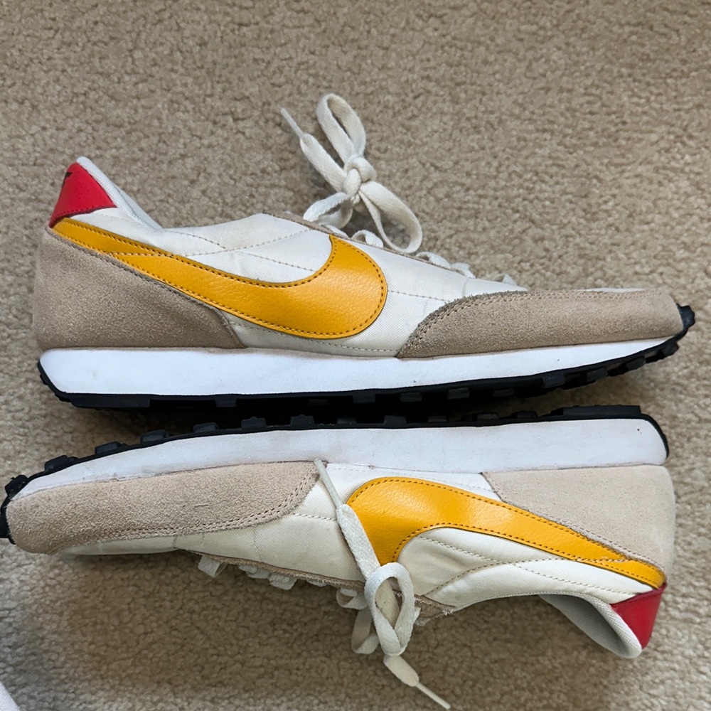 Nike Cream and Yellow Retro Sneakers